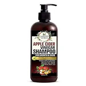 Luxura Sciences Apple Cider Vinegar Shampoo 300ML ,SLS Sulfate Free Organic - Best for Damaged, Dry, Curly or Frizzy Hair - Thickening for Fine/Thin Hair, Safe for Color and Keratin Treated Hair