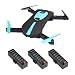 Produktbild Yacool® JY018 Mini Selfie Faltbarer RC Quadcopter Drone mit Höhenhaltung FPV VR Wifi 2MP HD Kamera 2.4GHz 6-Achsen Gyro Headless Mode A Key Return JY018 Drone (JY018 drone+3 battery+USB-Ladegerät)