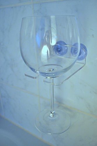 Weinglashalter für die Badewanne – transparent - 3