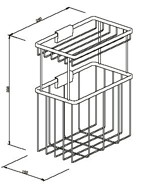 Gästehandtuchkorb chrom Metaline+ 641610, Rostfrei hochwertige Quallität! - 2