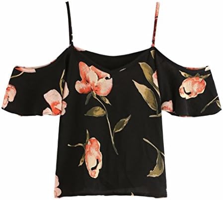 Women Sexy Floral Off Shoulder Vest, 2018 Newest Summer Fashion Casual Tank Tops T-Shirt Sleeveless Shirts Blouse Holiday Party Club by GreatestPAK