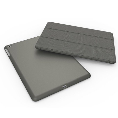 Khomo iPad Mini 4 Hülle Case Graues Gehäuse mit doppelten Schutz ultra dünn und leicht, Smart Cover – Italic Grey - 2