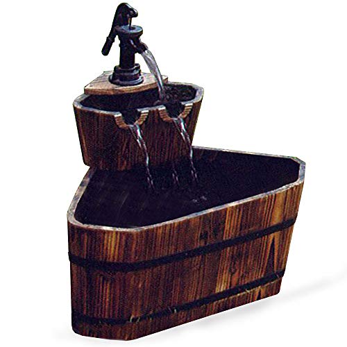 WATSONS BARREL - Gartenbrunnen Springbrunnen 2 Etagen - Burntwood