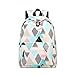 Produktbild Acmebon Wasserdichte stilvolle Schule Rucksack für Jungen und Mädchen Trend drucken Zufälliger Laptop Rucksack Rhombus