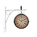 Produktbild @wanduhr Doppelseitige Wanduhr im Freien auf Bracket Schmiedeeisen Bahnhof Runde Uhr mit Rolling Wall Side Decoration Home Decor Wall Clock