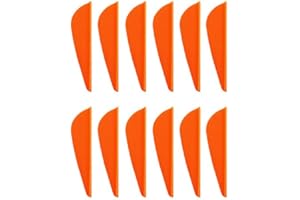 Mangobuy 100pcs 1.75 inch Plastic Green Arrow Vane TPU Fletching for DIY Arrow Archery Bow (orange)