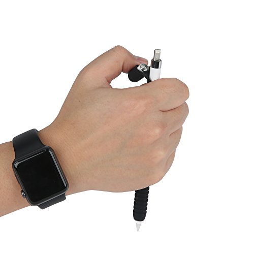Jiajun Pencil Schutzhülle Huelle Sleeve für 9.7 and 12.9 Inch iPad Pro Apple Pencil Schwarz - 4