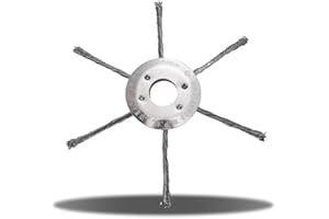 GENERIC Testa di ricambio universale per decespugliatore in filo di acciaio, testa a benzina per giardino con tosaerba annodato a filo, spazzola metallica