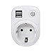 Produktbild ZALA Zeitschaltuhr Smart USB Digital Energiesparende Steckdose Netzschalter Timer Outlet Haushaltsgeräte mit USB-Ladeanschluss