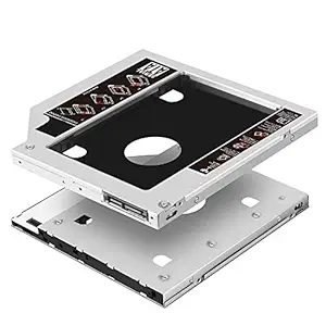 JIGYAS Upgraded Version SATA Optical UltraBay 2nd Hard Drive Caddy with SSD or HDD for 9.5mm Universal CD/DVD Slot