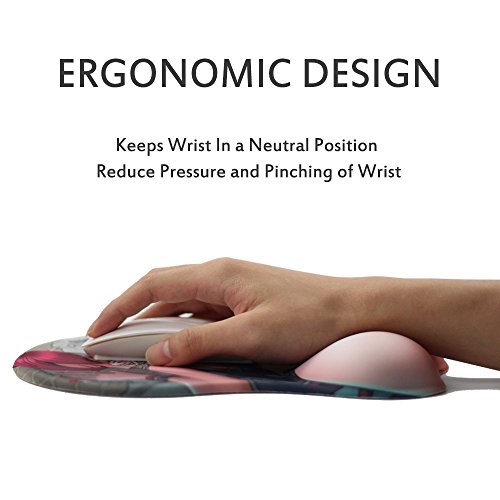 EXCO – 3D Cartoon Ergonomische Maus Pad mit Handgelenkauflage und Gel Füllung mädchen - 3