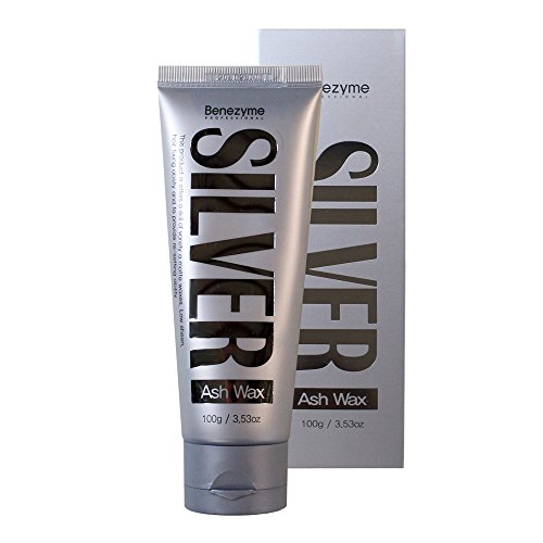 Benezyme Silber Grau Haar Wachs 100g -Styling Haar Wachs Matte für Männer Frauen -Temporary Grau Haarfarbe -Looks Esche Silber & Weiß -Non klebrig & Angenehmes Duft & Waschen leicht aus - 2