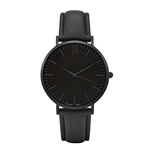Souarts Herren Armbanduhr Einfach Stil Casual Analoge Quarz Uhr Schwarz (schwarz#)