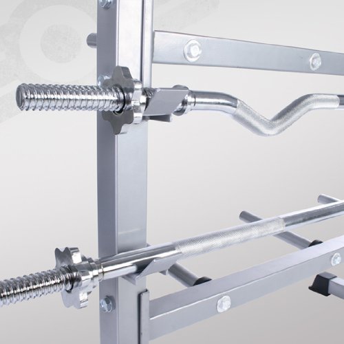 Physionics Hantelablage Hantelständer für Langhanteln und Gewichtsscheiben ca. 100/95/47 cm, 300 kg (Maximal Belastbarkeit), rutschfest - 5
