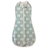 Woombie Original Baby Cocoon Swaddle (3 to 6 Months, Blue, Serene Elephants)