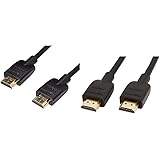 Amazon Basics Cavo HDMI, flessibile, 0,3 m & Cavo Ultra HD HDMI 2.0 ad alta velocità, formati 3D supportati, con Audio Return