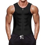 Produp Mode Tops Männer Taille Weste für Weightloss Hot Neopren Korsett Body Shaper Reißverschluss Tank Top Comfoutable Sport Pullover