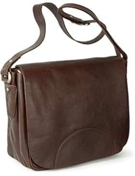 Damen Handtasche Größe M / Umhängetasche im Retro-Look aus Echt-Leder, in verschiedenen Farben, Hamosons 577