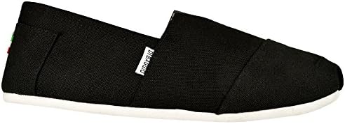 Di Baggio Men's 'Relax' Plain Slip On Canvas Pumps Espadrille Beach Shoes Black 9