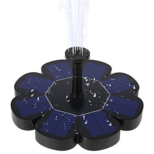 Preisvergleich Produktbild IW.HLMF Solarbrunnen Pumpfel, 1.6W Solarvogelbrunnen Adjustable Wasserströmungs-Sprinklerfilter Außenvogelfilter Außenvogelbad, Pond, Pool, Fischbehälter, Patio Gartendekoration