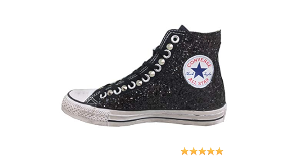 all star nere glitter borchie
