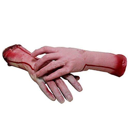 Realistic Latex Gory Human Arm Hand Life Size Scary Bloody Blood Body Parts for Halloween Party Indoor Outdoor Prop and Cosplay Decor reviews Realistic Latex Gory Human Arm Hand Life Size Scary Bloody Blood Body Parts for Halloween Party Indoor Outdoor Prop and Cosplay Decor