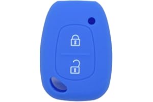 BROVACS Silicone Cover Protector Case Holder Skin Jacket Compatible with RENAULT NISSAN VAUXHALL OPEL 2 Button Remote Key Fob CV9351 Deep Blue