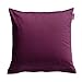 Produktbild beties Mako Satin Kissenbezug 80 x 80 cm in 9 eleganten Uni Farben Aubergine-Lila 1 Stück