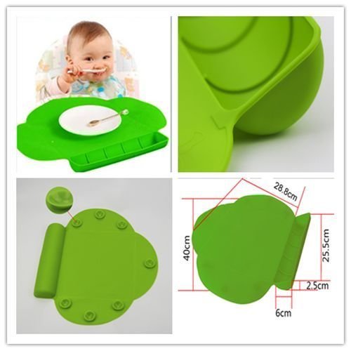 Baby Toddler Dinning Table Placemat Non Slip Feeding Mat with Food Catcher