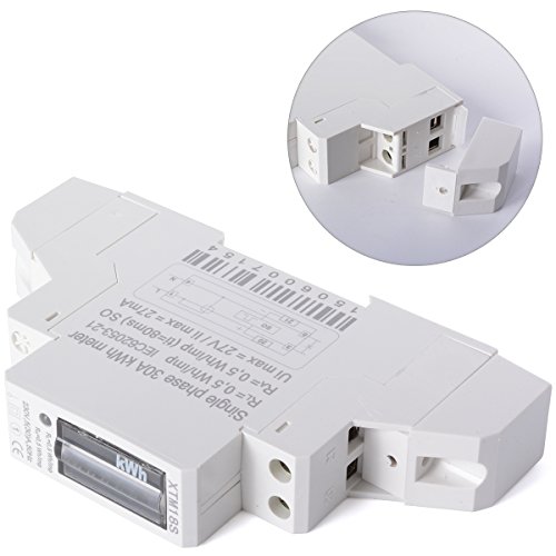XCSOURCE® 230V 5(30)A AC Strom Messer (SO) Stromzähler KWH DIN BI041 - 5