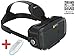 Produktbild VR-PRIMUS Z4m (schwarz) + Fernbedienung - Virtual Reality VR-Brille - Einstellbar - Knopf zum Steuern des Bildschirms - Kopfgurt - für Android und iOS Smartphones wie iPhone, Samsung, HTC, Sony, LG, Huawei, Motorola, ZTE und weitere - Kompatibel mit Google Cardboard Apps - Bobovr 3D Videobrille Headset