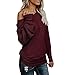 Produktbild Damen Oberteile,Mosstars Damen aus der Schulter Pullover lässig gestrickt lose Lange Ärmel Casual Pullover Langarm Sweatshirt Langarmshirts