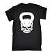 Produktbild Sex Weights Protein Shakes - Fonfella Herren Lose Passform T-Shirt Kettlebell Schädel Design - 5X LARGE, Schwarz