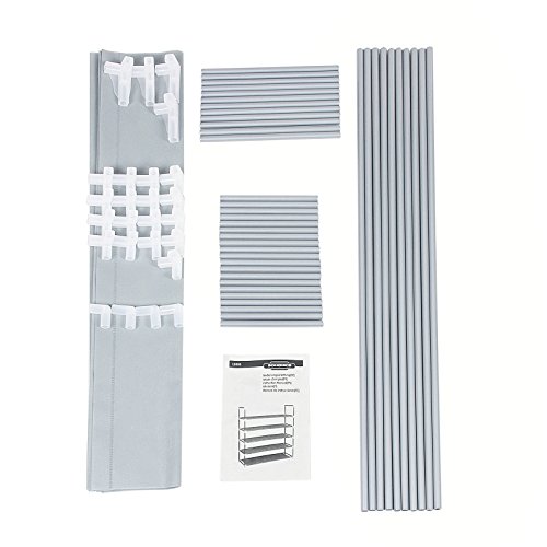 Songmics 5 Ebenen Schuhregal Schuhständer Schuhablage Schuhschrank für 25 paar Schuhe grau 88 x 91 x 28 cm LSR05G - 7