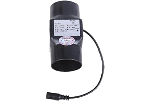 Kraftfull inline-avgasfläkt, 330 Pa tryck 12 V 6 W kanal, fläkt tyst inline-ventilationsfläkt för lager badrum (svart 50 mm)