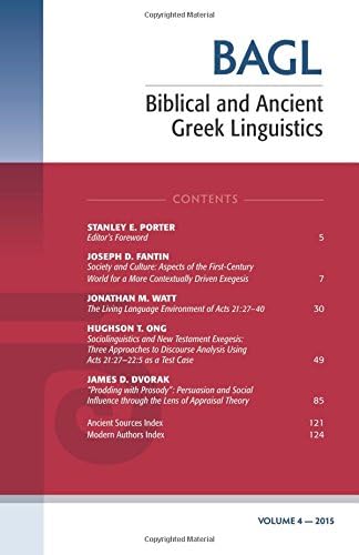 Biblical and Ancient Greek Linguistics, Volume 4