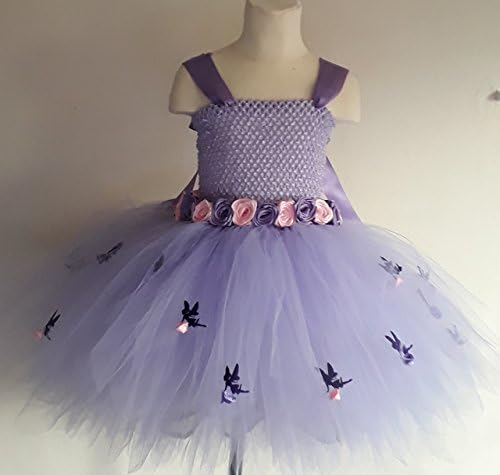 Lavender Flower Girl Bridesmaid Flower Fairy Tutu Dress Alternative Wedding