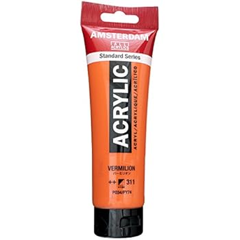 amsterdam talens 120ml vermillion acrylic standard royal paint