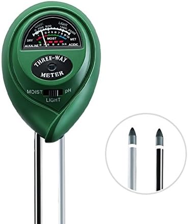 PH Soil Meter, 3-in-1 Soil Tester Kit Moisture Soil Meter with Light, PH &amp; Acidity Meter Gardening Tools for Plant, Lawn, Farm, Indoor/Outdoors to Use, Easy Read Indicator (No Battery needed)