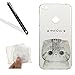 Produktbild Silikon Hülle für Huawei P8 Lite 2017 / Honor 8 Lite,Cover für Huawei P8 Lite 2017 / Honor 8 Lite HandyHülle,Leeook Kratzfeste Scratch-Resistant Hülle TPU Case Schutzhülle Silikon Crystal Kirstall Clear Case Durchsichtig Lustig Weiß Katze Malerei Muster Transparent Weichem Silikon Schutzhülle Handy Gürtel Tasche Schutzhülle Hülle Case Cover Abdeckung Etui TPU Bumper Schale für Huawei P8 Lite 2017 / Honor 8 Lite + 1 x Schwarz Eingabestift-Weiß Katze