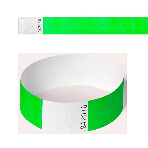 Tyvek Braccialetti di sicurezza, di carta, per eventi, confezione da 100