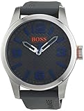 Hugo Boss Orange Paris Herren-Armbanduhr Quartz mit grauem Silikon Armband 1513349