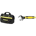STANLEY Tool Bag 30 x 25 x 13 cm in Resistant 600 x 600 Denier with 8 Interior 2 Exterior Pockets & MAXSTEEL Adjustable Wrench 30 x 200 mm Protective Phosphate Finish and Ergonomic