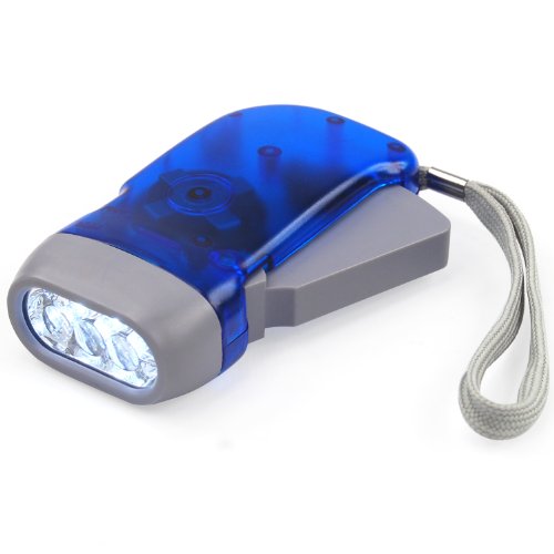 DIGIFLEX Batterielose LED-Taschenlampe mit Dynamo und 3 LEDs für Camping