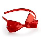 Große Rot Satin Feel Schleife Motiv Alice Haar Band Haarband