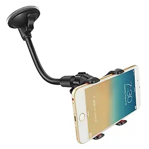 MEZMO Clamp Car Mount Long Arm Universal Windshield Dashboard Cell Phone Holder with Strong Suction Cup