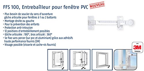 Abus FFS 100W C/DF 03759 Entrebâilleur pour fenêtre PVC Blanc - 4