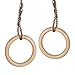 Produktbild WICKEY Ringe aus Holz Turnringe Gymnastikringe Seilringe, Ringe Ø145mm, Holz