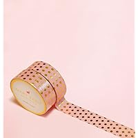 POLKA DOTS GOLD FOIL WASHI TAPE Idéal pour scrapbooking • Stickers Fonctionnels pour Planner • Deco • Planning et Organiseur • Masking Tape • Papeterie • Washi Tape • Stickers pour Journal • DYI • Adhésif