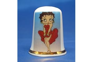 BIRCHCROFT CHINA Birchcroft Porcelain China Collectible Thimble - Betty Boop Monroe Pose - Gift Boxed